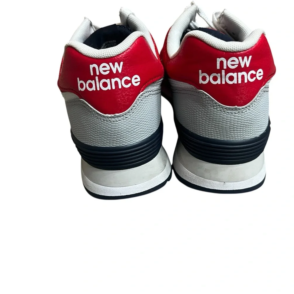 New Balance 574 ML574SRF Mens 9.5 Pigment Navy Team Red Gray Sneakers